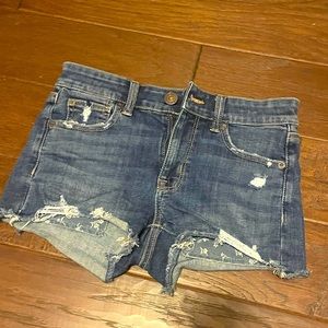 American Eagle Next Level Stretch jean shorts with paisley pockets